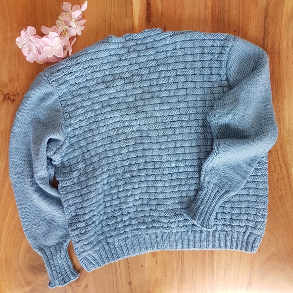 🌏 Handmade knit cardigan sweater x sz M/L - Picture 6 of 16